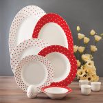 سرویس چینی 28 پارچه 6 نفره اسپاتی قرمز - Image 3