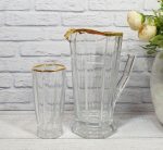 پارچ و ليوان استيج لب طلا