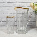 پارچ و ليوان استيج لب طلا