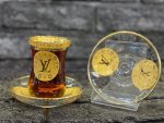 استکان و نعلبکی لب طلا لویی ویتون Louis Vuitton