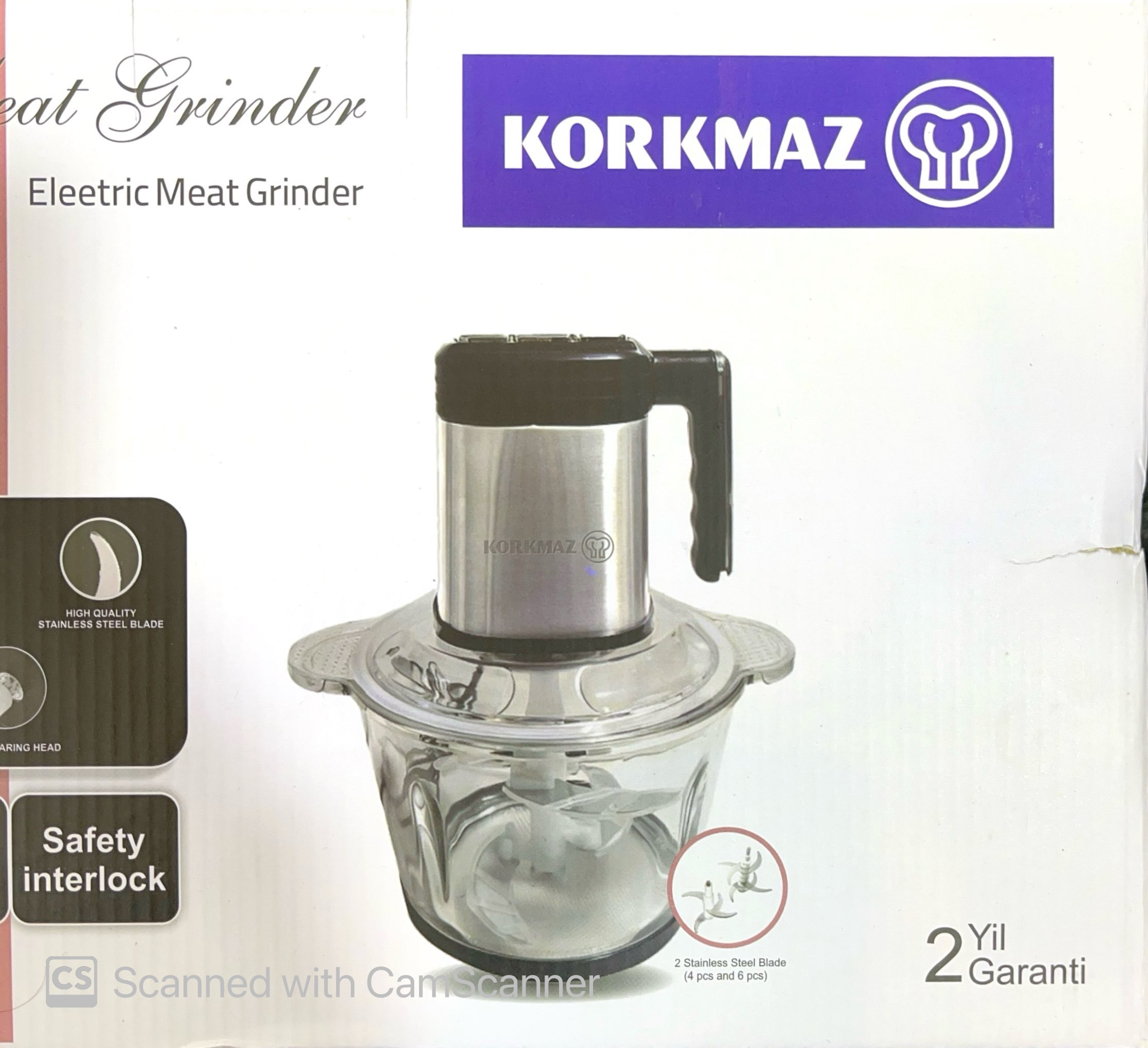 CamScanner 9-4-25 10.28(1)_1 خردکن کاسه پیرکس کرکماز KORKMAZ مدل A603 - Image 1