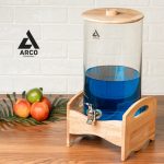 کلمن شیشه ای 1 طبقه درب و استند چوبی شیشه ساده آرکو