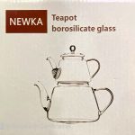 کتری و قوری صافی دار پیرکس 1300/420برند نیوکا NEWKA