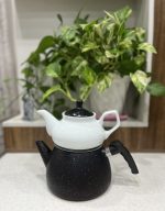 کتری و قوری هرمی گرانیتی کادویی رنگ مشکی - Image 7