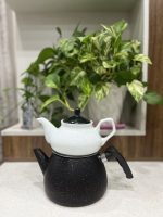 کتری و قوری هرمی گرانیتی کادویی رنگ مشکی - Image 6