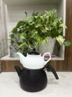 کتری و قوری هرمی گرانیتی کادویی رنگ مشکی - Image 5