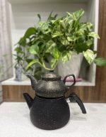 کتری و قوری هرمی گرانیتی کادویی رنگ مشکی در گرانیت - Image 7