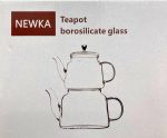 کتری و قوری صافی دار پیرکس 1450/820برند نیوکا NEWKA
