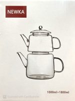 کتری و قوری صافی دار پیرکس 1800/1000برند نیوکا NEWKA - Image 4