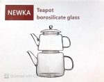 کتری و قوری صافی دار پیرکس 1800/1000برند نیوکا NEWKA