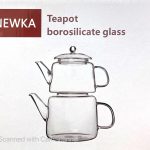 کتری و قوری صافی دار پیرکس 1800/1000برند نیوکا NEWKA