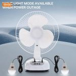 پنکه رومیزی شارژی بیوا Biva FA-06 desktop fan دارای پنل خورشیدی - تصویر 3