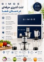 خردکن، مخلوطکن و آسیاب ۳ کاره سیمگه SIMGE ظرفیت ۳ لیتری - Image 6