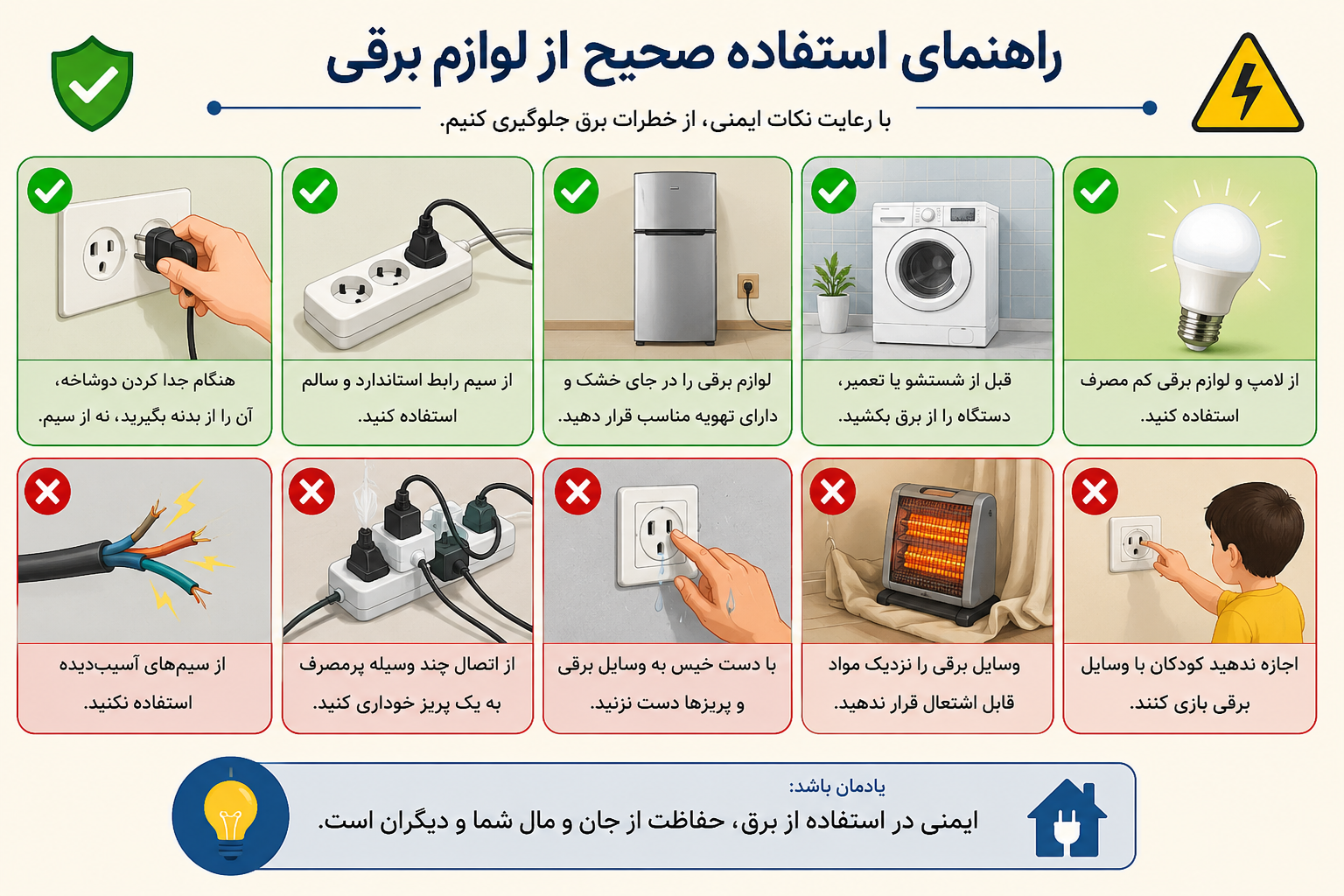 مراقبت از لوازم برقی؛ راهنمای استفاده صحیح و نگهداری